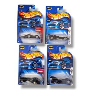 2004 Lot Of 4 Hot Wheels First Edition Batmobile 01, 031, 042, 069 New In Pkgs